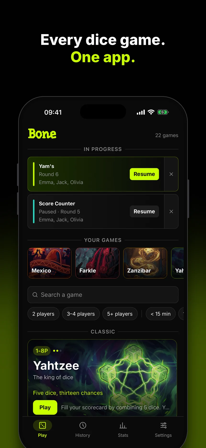 Bone app screenshot