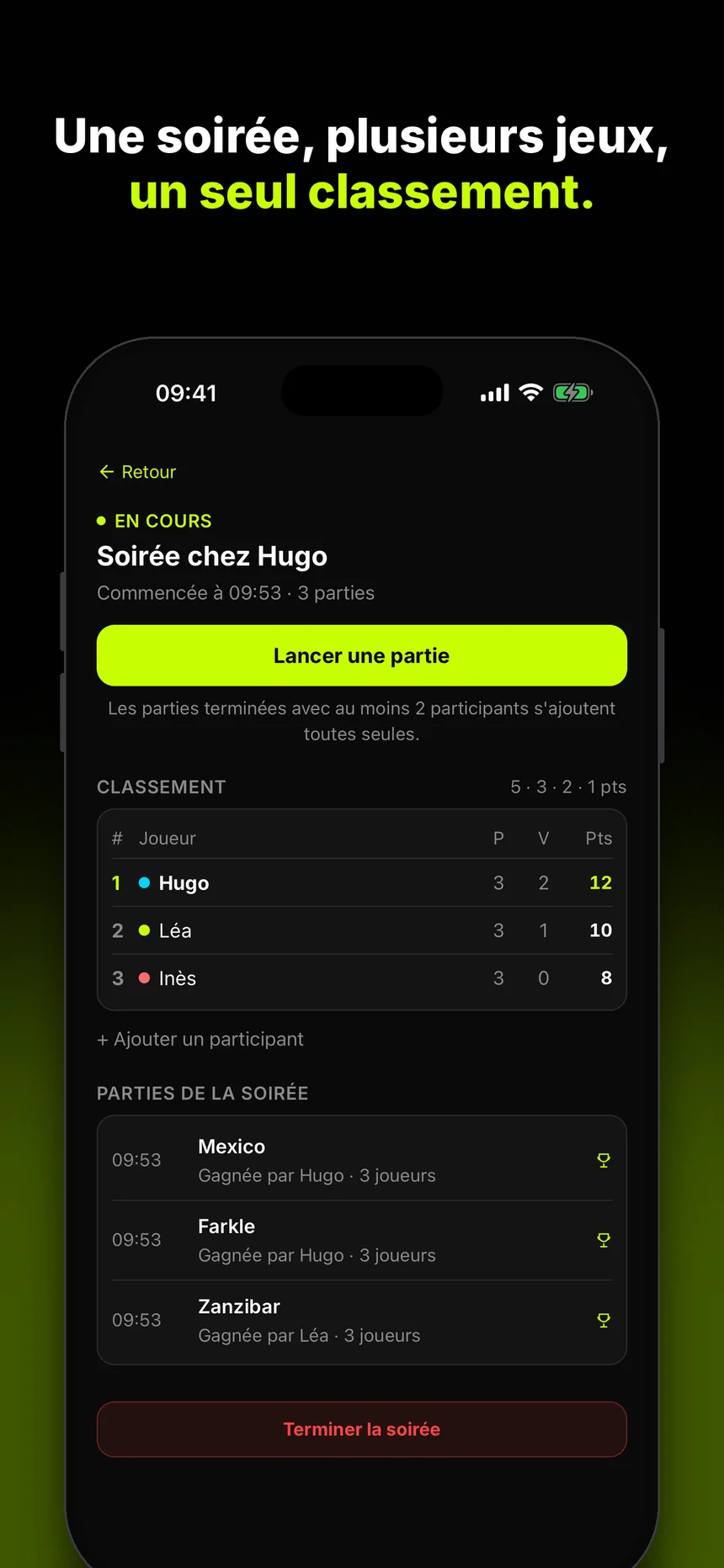 Capture de l'app Bone