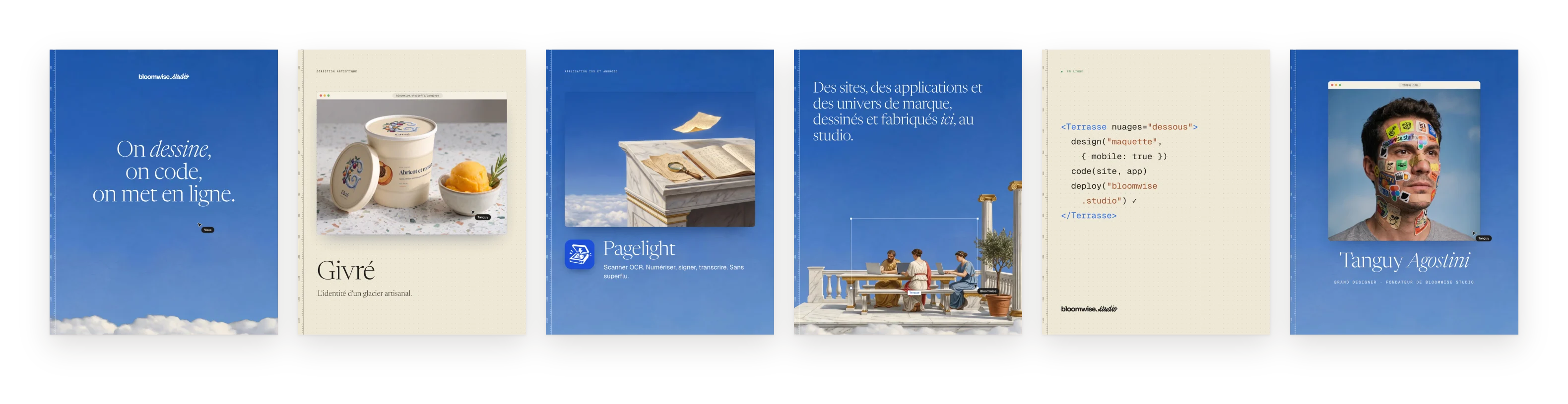 Six publications pour les réseaux sociaux.