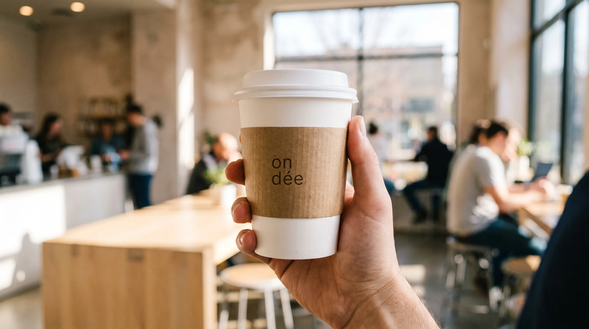 The takeaway cup.